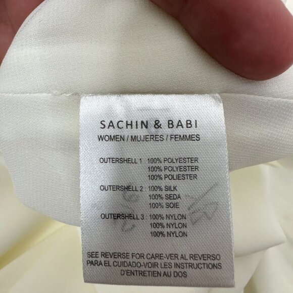 NWT Sachin + Babi Nina Gown White Lace Maxi Dress Long Wedding Boho Cutout Ivory - Picture 11 of 14